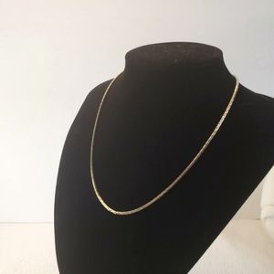 Crown Trifari necklace gold filled 18 inch spring ring clasp smooth rope design